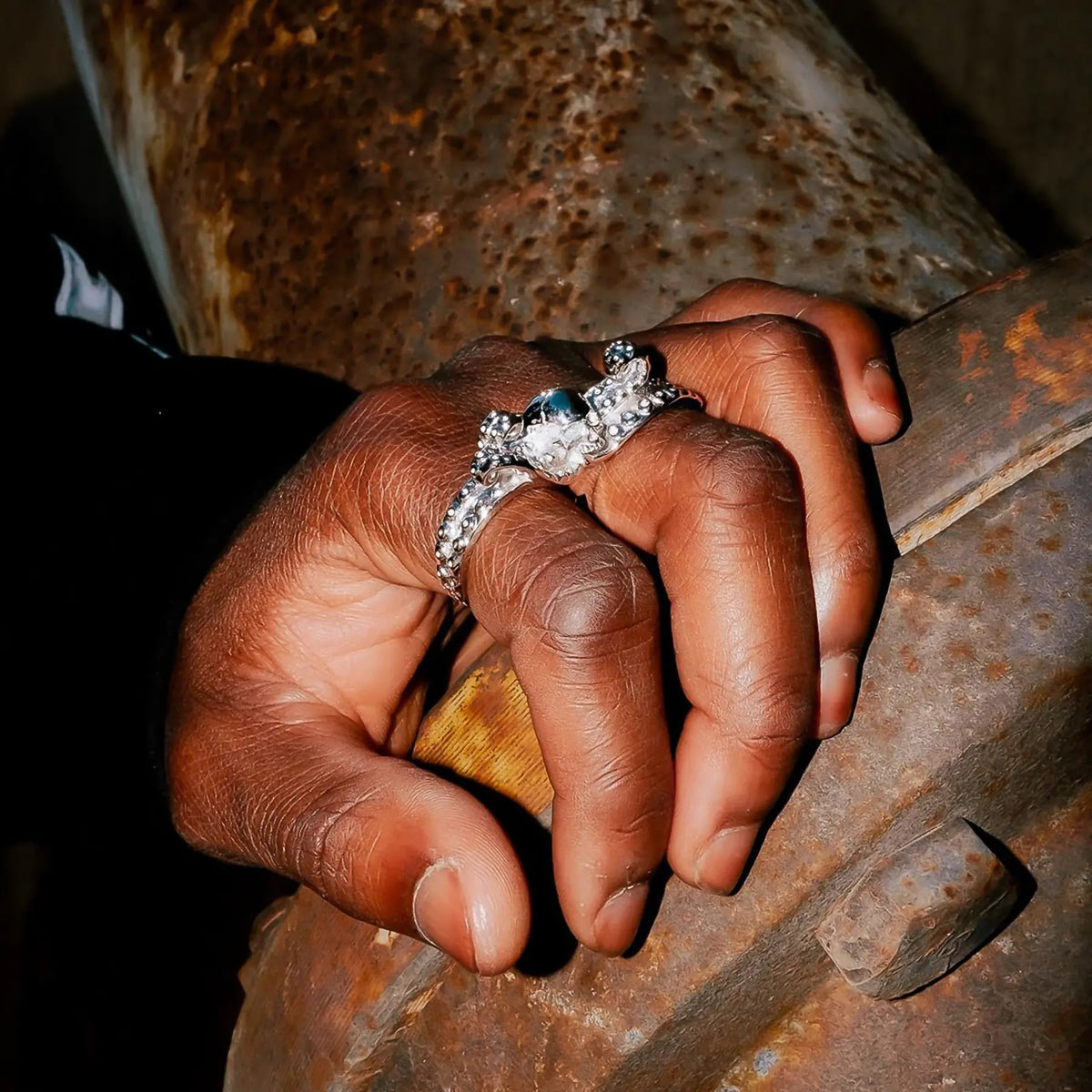 DOUBLE FINGER OCTOSKULL RING - Hard Jewelry™