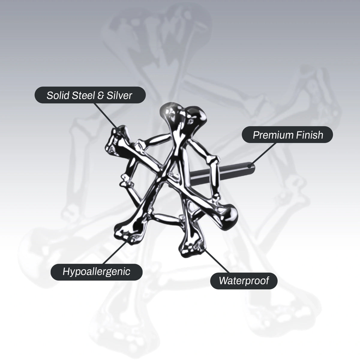 ANARCHY BONE EARRING